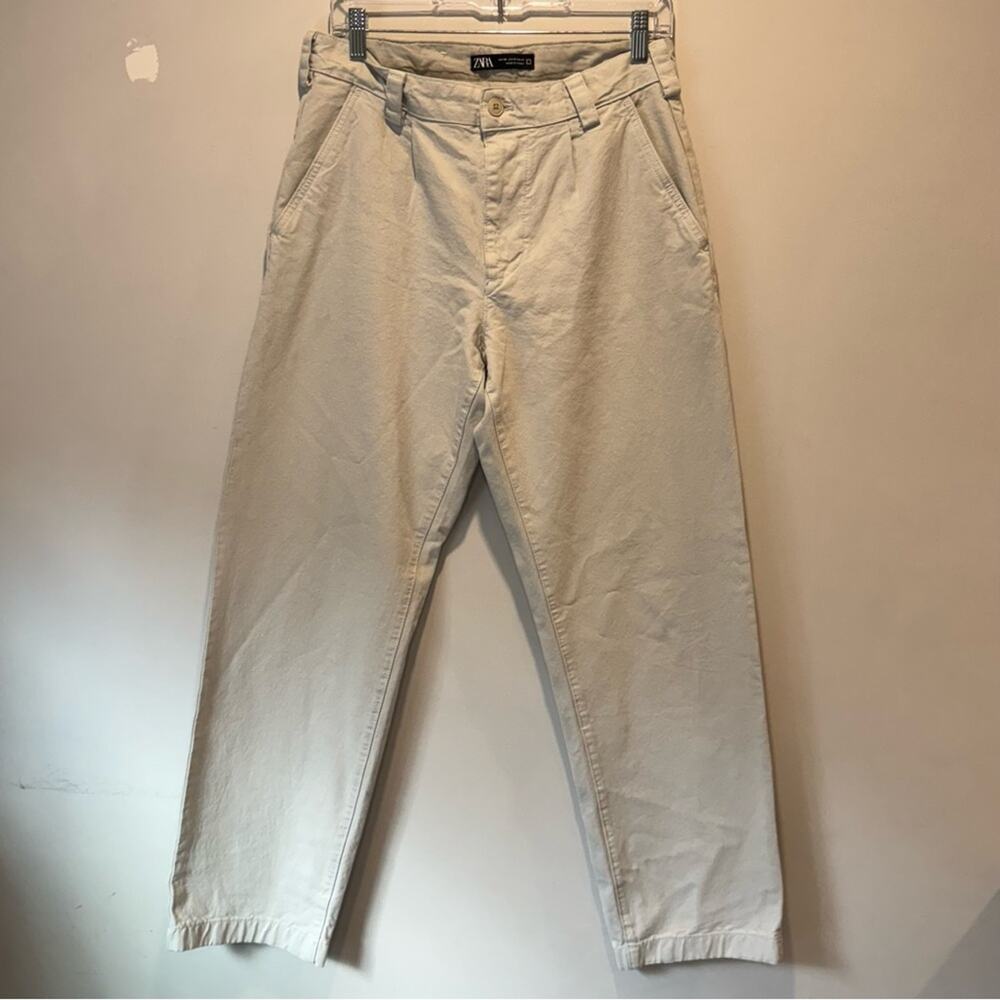 🍁 Zara Man Denim Straight Slim Fit Jeans W31 Light Gray Casual